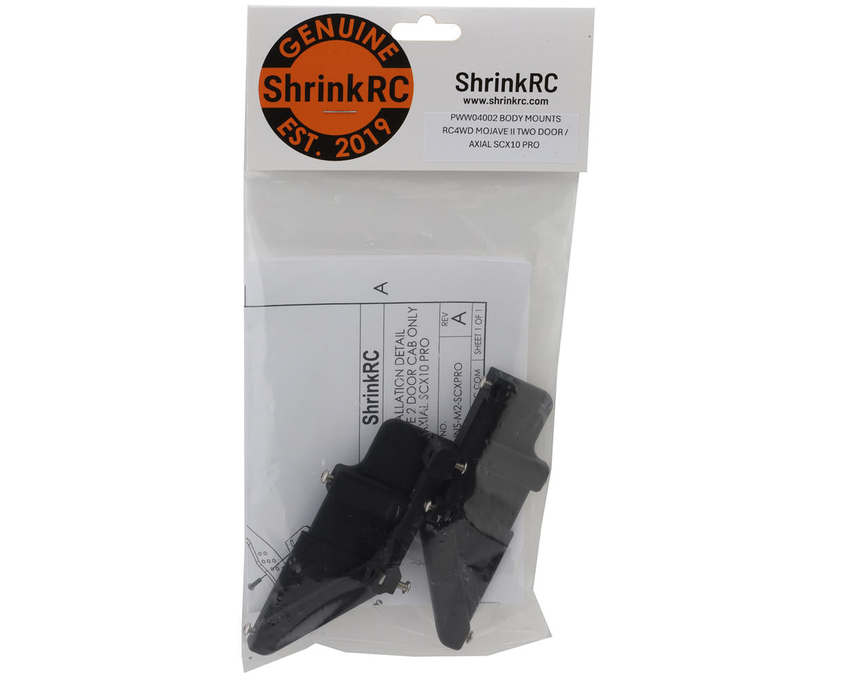 ShrinkRC Axial® SCX10™ Pro Body Mounts for RC4WD Mojave II Two Door Body
