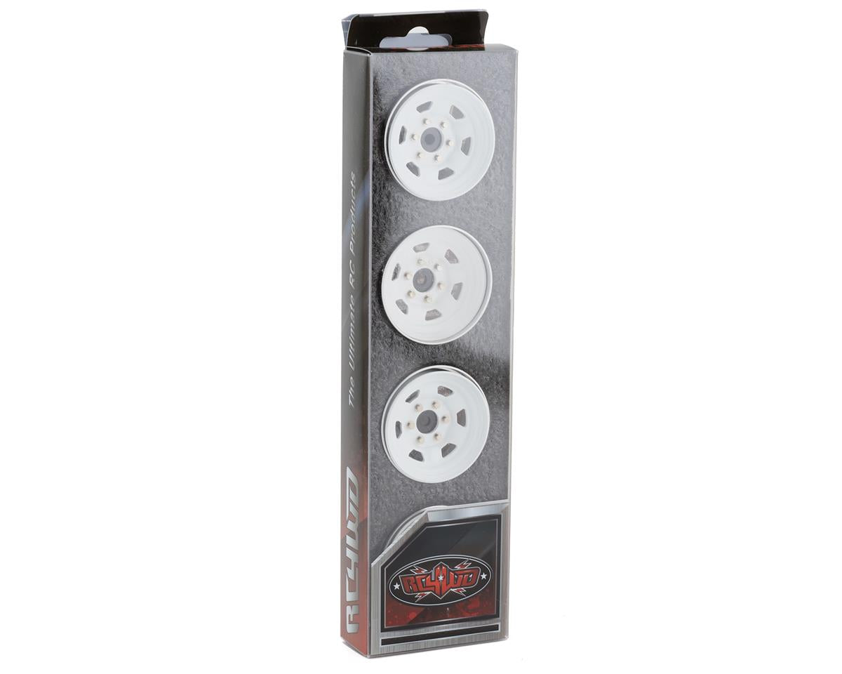 RC4WD Stamped Steel 1.7" Beadlock SR5 Wheels (White/Black)