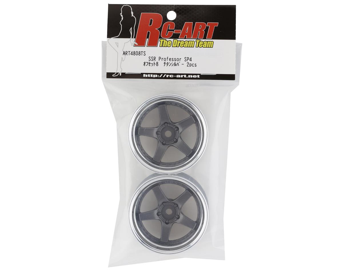 RC Art SSR Professor SP4 5-Spoke Drift Wheels (Silver) (2) (8mm Offset)