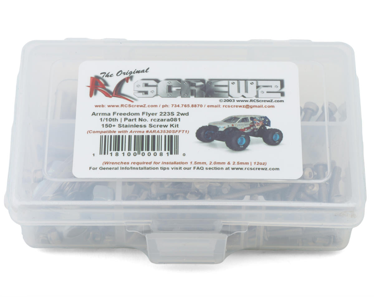 RC Screwz Arrma Freedom Flyer 223S 1/10 2WD Monster Truck Stainless Steel Screw