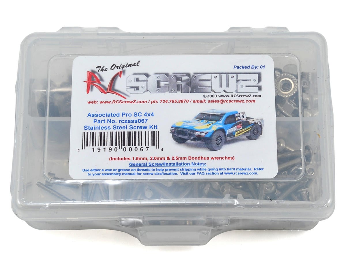RC Screwz Associated Pro SC 4x4 Stainless Steel Screw Kit
