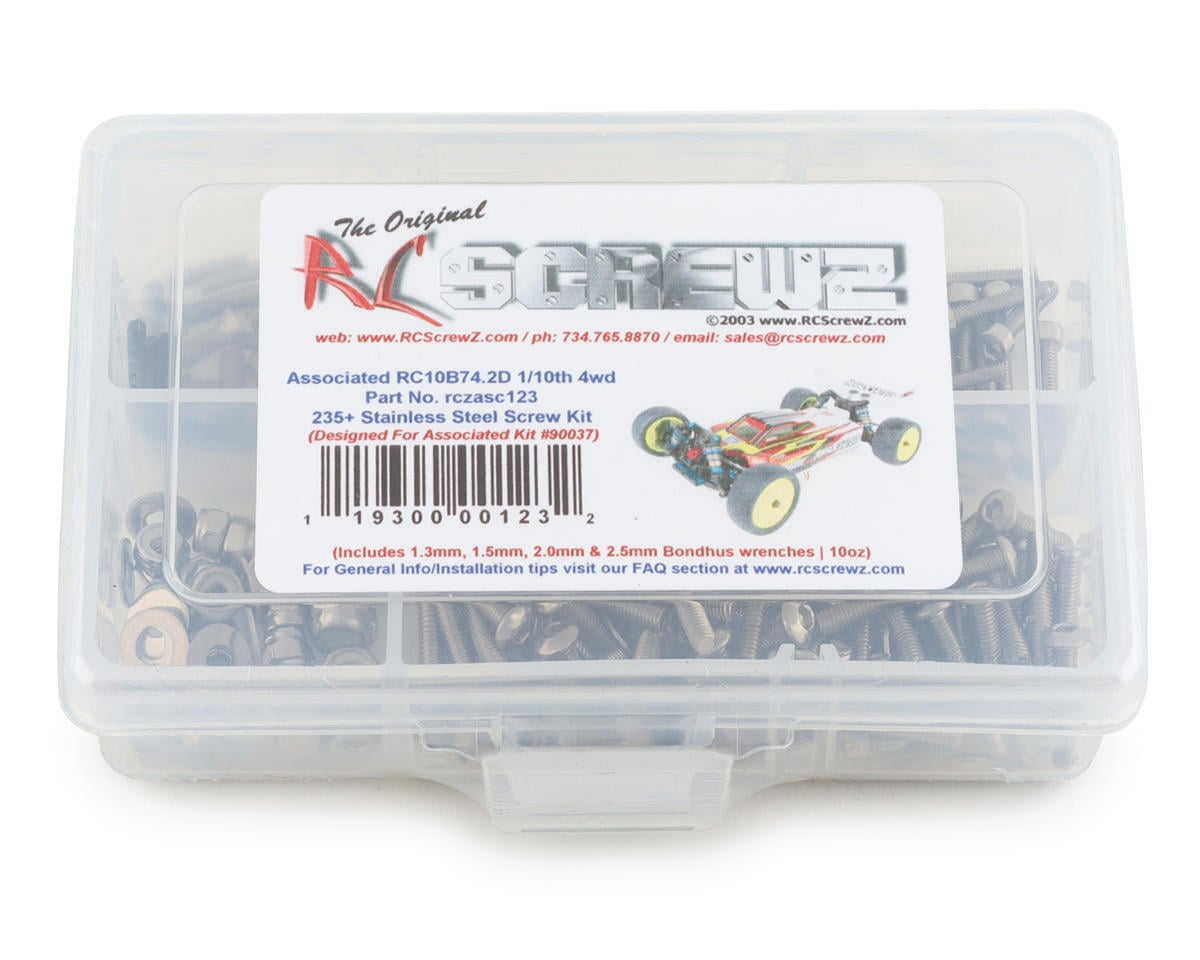 RC Screwz Associated RC10B74.2D 4wd Buggy Stainless Steel Screw Kit