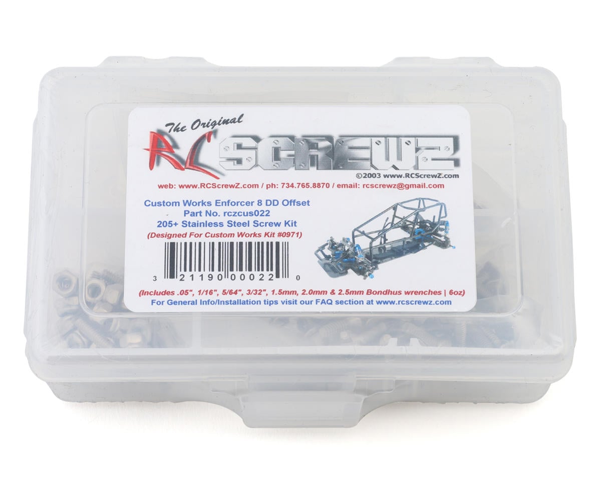 RC Screwz Custom Works Enforcer 8 DD Stainless Steel Screw Kit