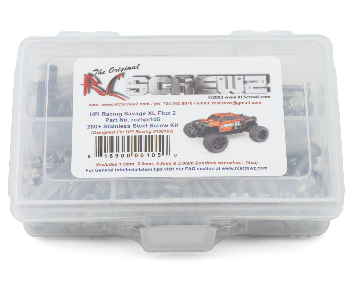 RC Screwz HPI Savage XL Flux 2 Stainless Steel Screw Kit