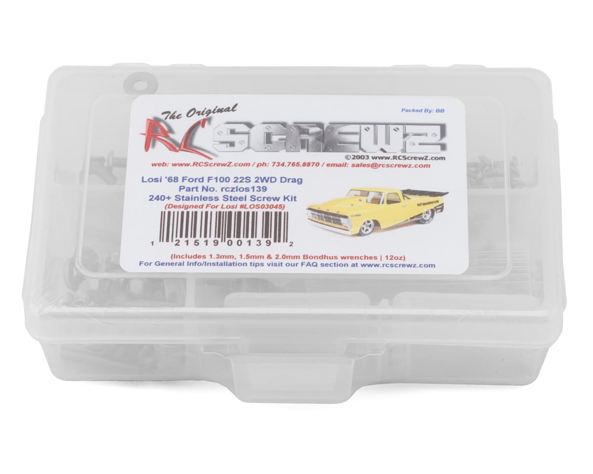 RC Screwz Team Losi 68 Ford F100 22S No Pre Drag Truck Stainless Steel Screw Kit