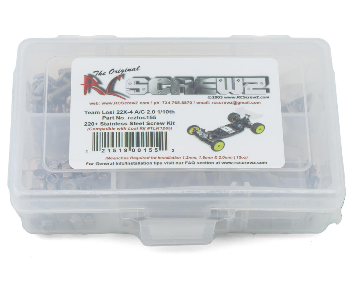 RC Screwz Team Losi Racing 22X-4 2.0 AC 1/10 4WD Buggy Stainless Steel Screw Kit
