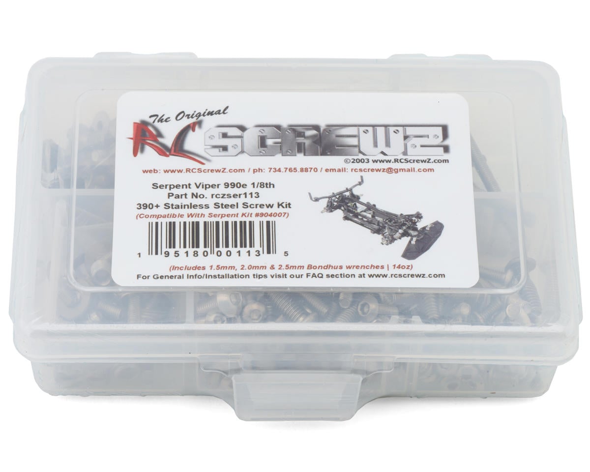RC Screwz Serpent Viper 990E Stainless Steel Screws Kit