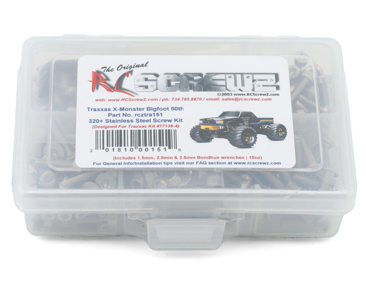 RC Screwz Stainless Steel Screw Kit for Traxxas® X-Maxx® X-Monster Bigfoot® 50th