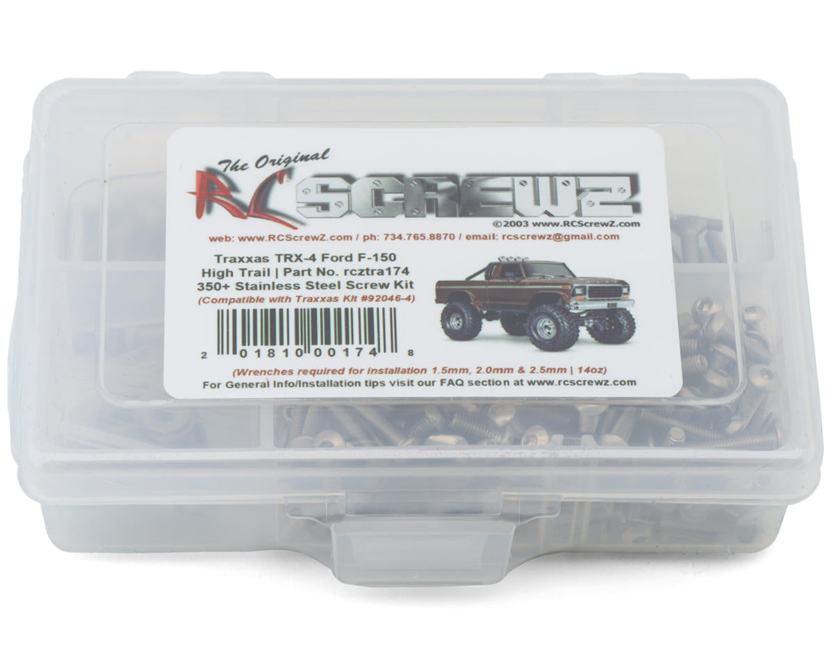 RC Screwz Stainless Steel Screw Kit for Traxxas® TRX-4® 1/10 High Trail