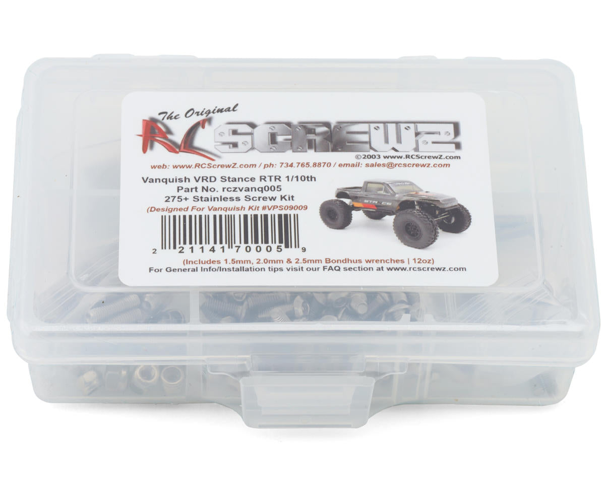 RC Screwz Vanquish VRD Stance RTR Stainless Steel Screws Kit