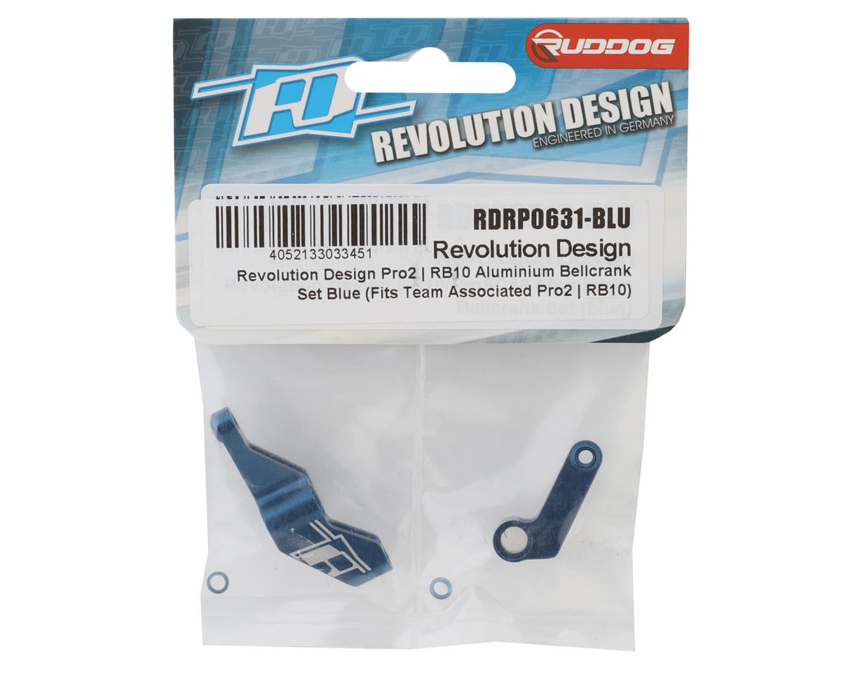 Revolution Design AE RB10 Aluminum Bellcrank Set (Blue)
