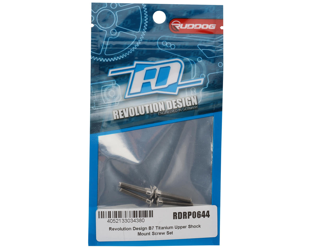 Revolution Design B7 Titanium Upper Shock Mount Screw Set (4)