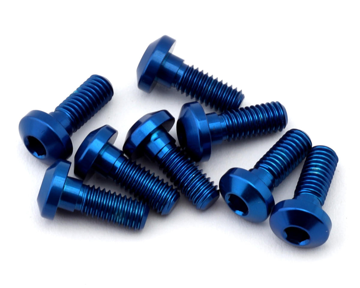 Revolution Design Team Associated RC10B7 Aluminum Centering Screws (Blue) (8)