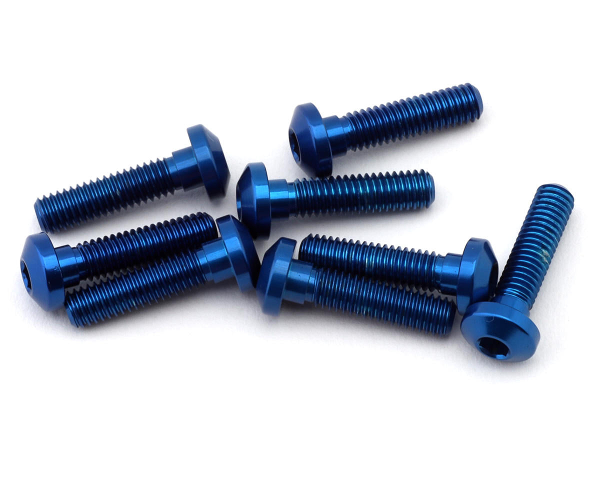 Revolution Design Team Associated RC10B7 Aluminum Centering Screws (Blue) (8)
