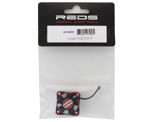 REDS 30x30x10mm Aluminum High-Speed ESC Cooling Fan (Red)