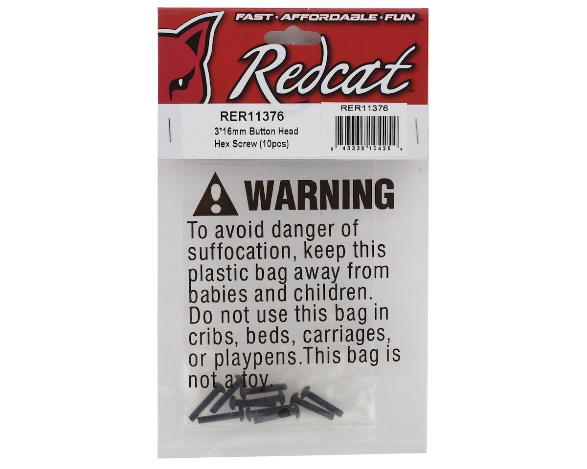 Redcat 3x16mm Button Head Hex Screw (10)