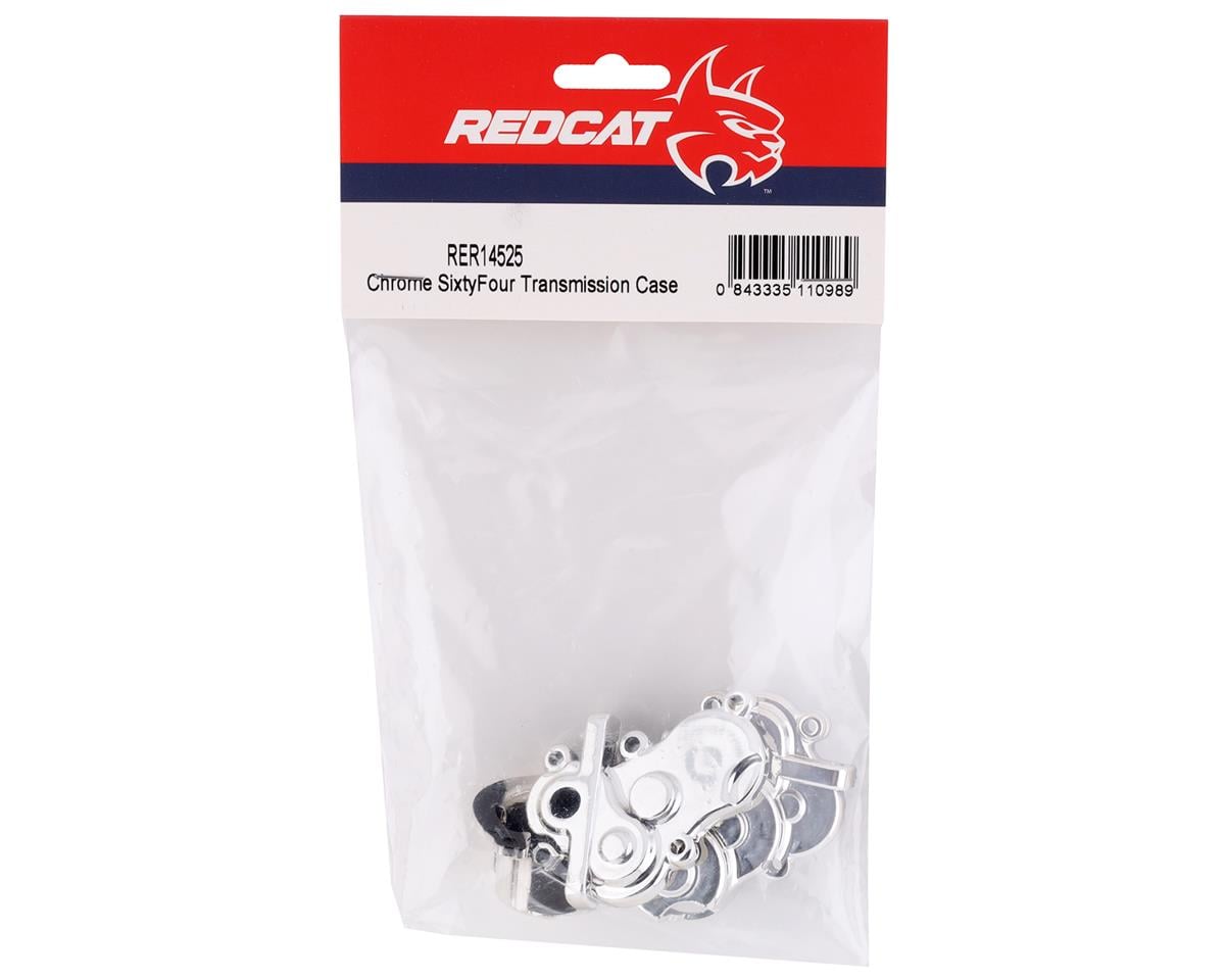 Redcat SixtyFour Transmission Case w/Gear Cover (Chrome)