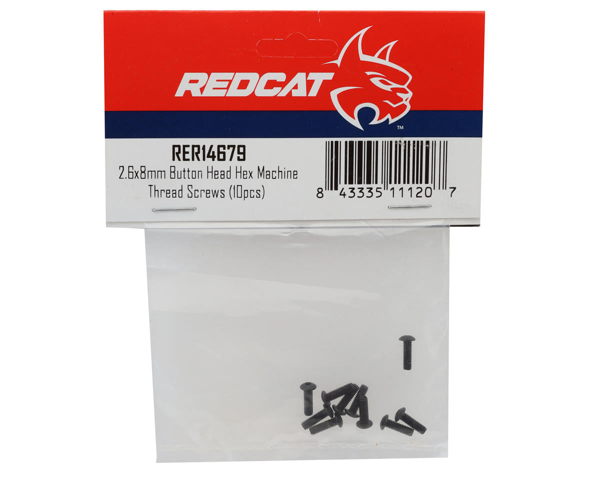 Redcat 2.6x8mm Button Head Machine Screws (10pcs)