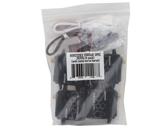 Redcat Torque Spec Servo 4-Pack (Includes Metal Servo Horns)
