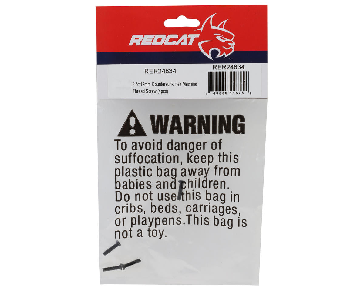 Redcat 2.5x12mm Countersunk Screws (4)