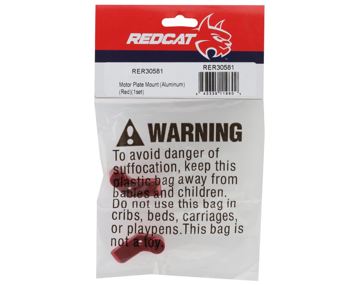 Redcat Ascent Aluminum Motor Plate Mount Blocks (Red) (2)