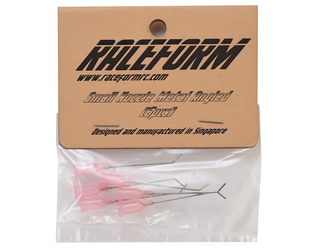Raceform Metal Angled Tire Gluing Nozzle (Pink - for Water Thin CA) (6)