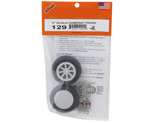 Robart 2.00" Scale Diamond Tread Wheels (2)