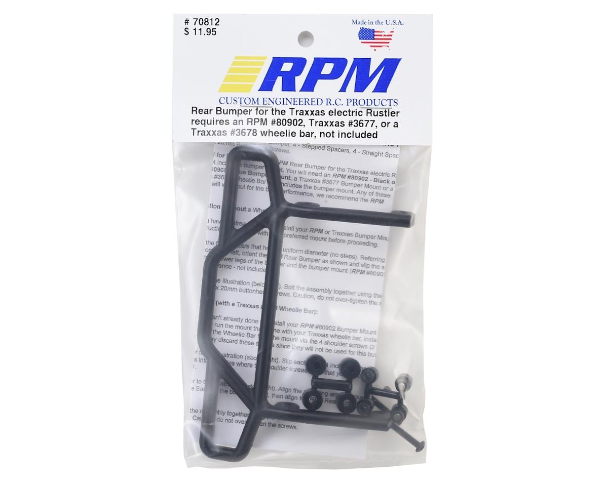 RPM Rear Bumper for Traxxas Rustler (Black)