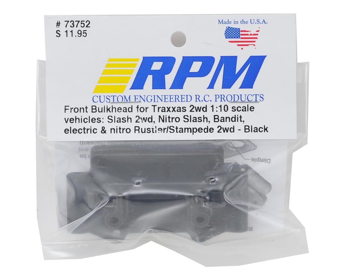 RPM Front Bulkhead for Traxxas 2WD (Black)