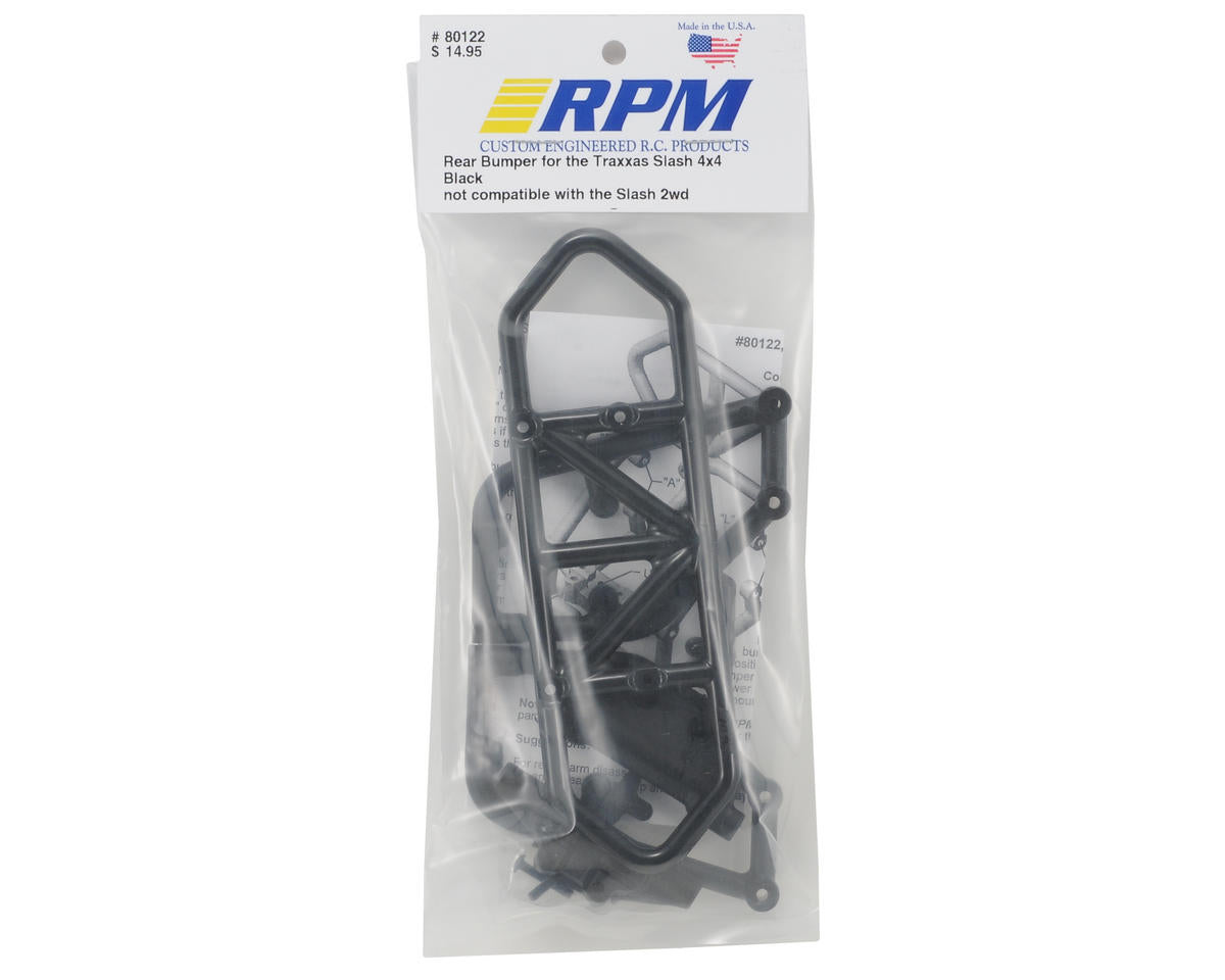 RPM Rear Bumper for Traxxas Slash 4x4 (Black)
