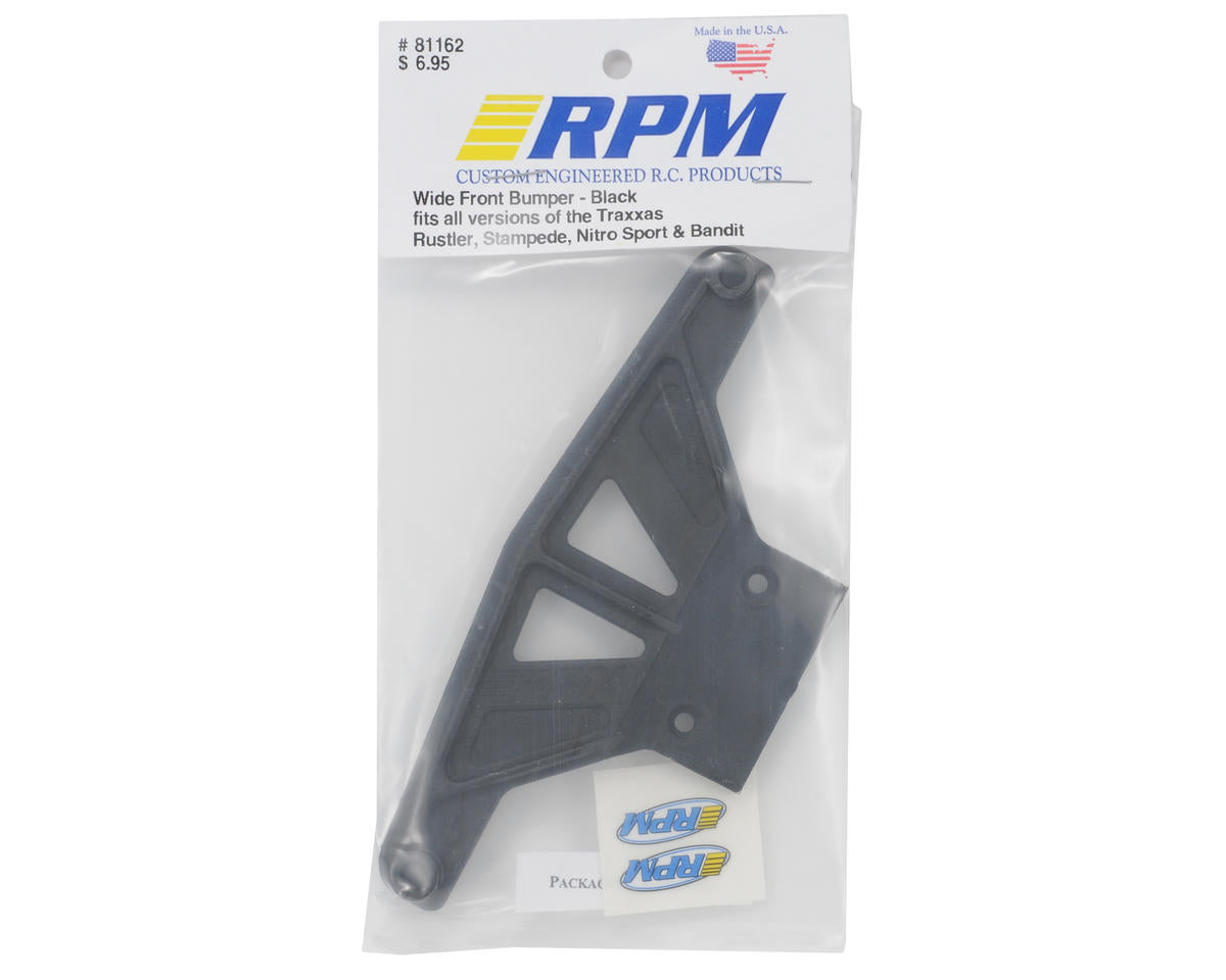 RPM Wide Front Bumper for Traxxas Rustler/Stampede (Black)