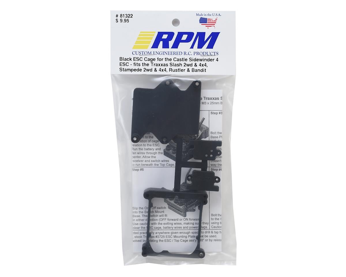 RPM Sidewinder 4 ESC Cage for Traxxas Chassis (Black)
