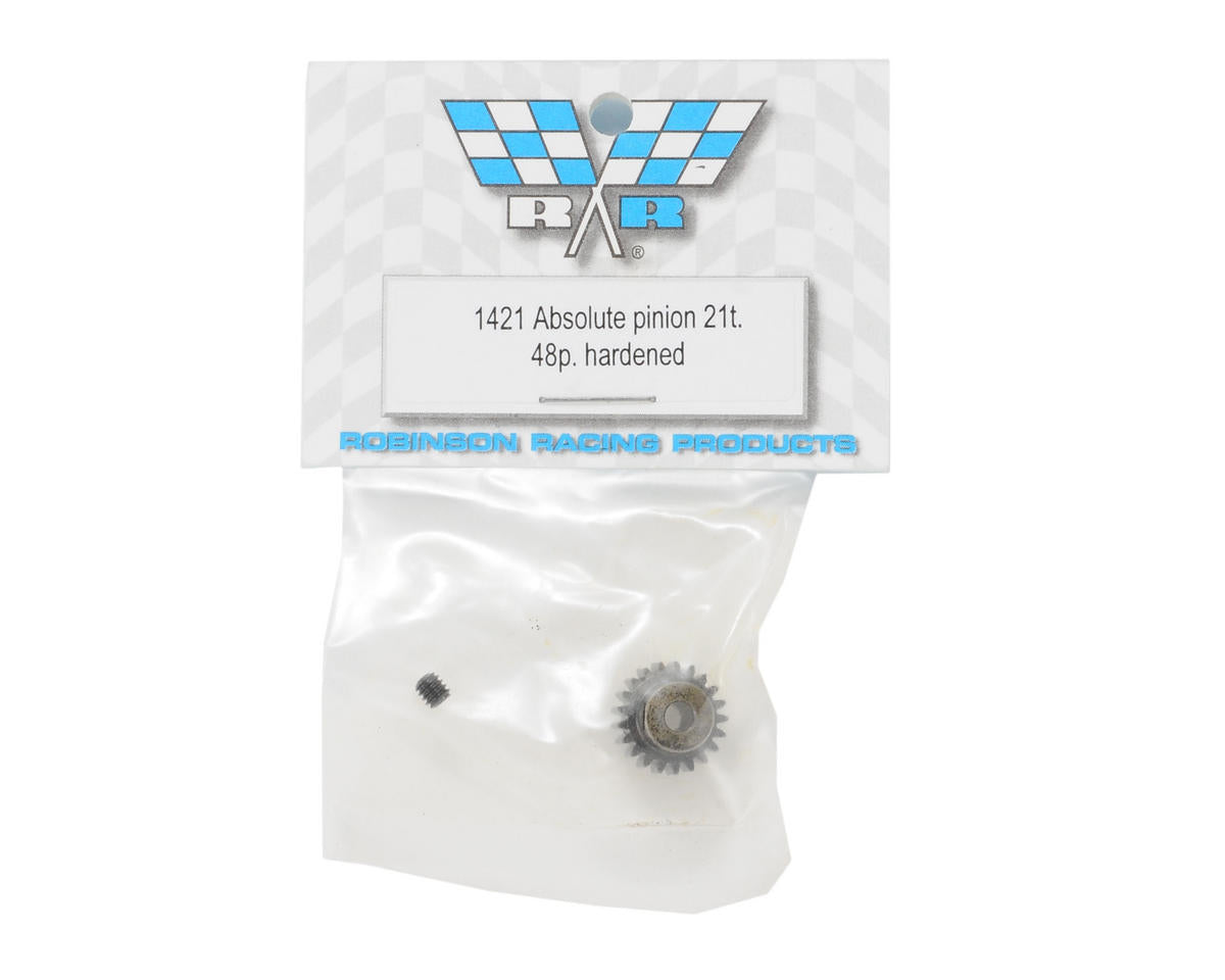 Robinson Racing Super Hard "Absolute" 48P Steel Pinion Gear (3.17mm Bore) (21T)