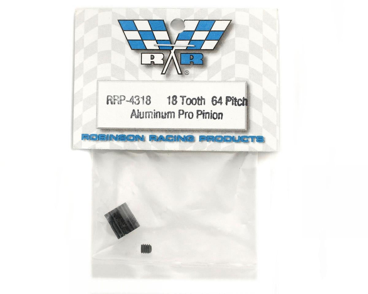 Robinson Racing "Aluminum Pro" 64P Pinion Gear (18T)