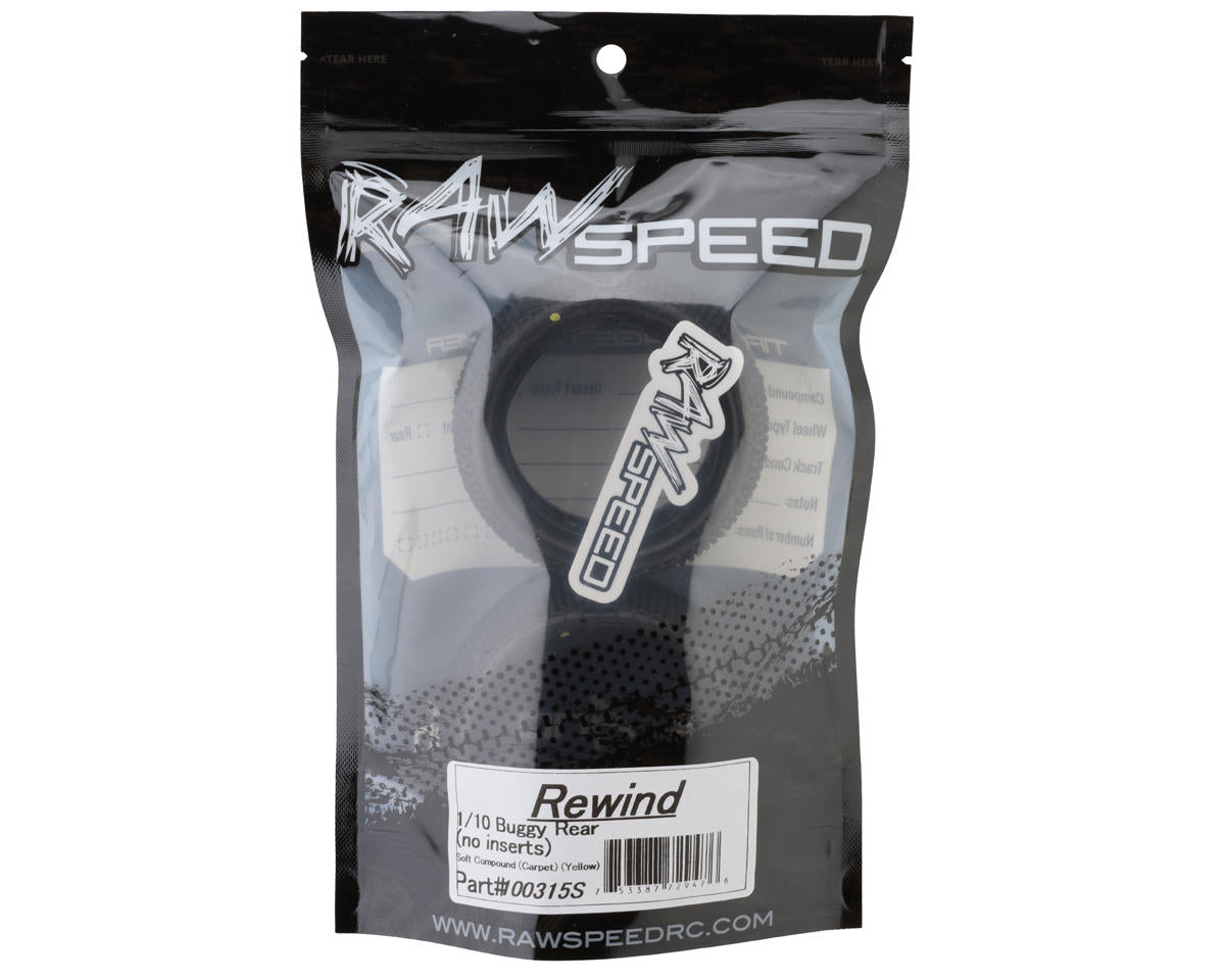 Raw Speed RC Rewind 2.2" 1/10 Buggy Rear Tires (Carpet) (2) (Soft)