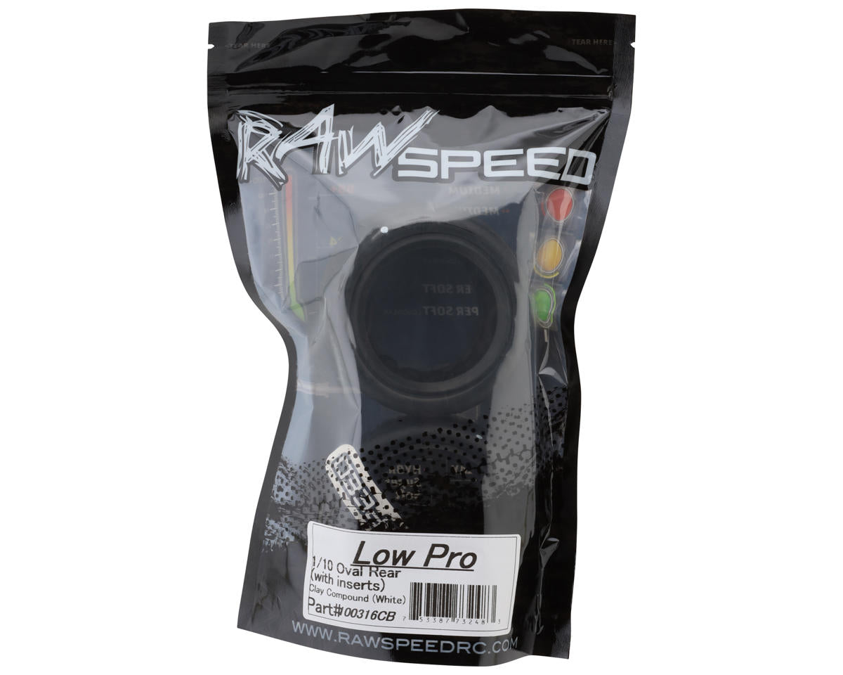 Raw Speed RC Slick Low Pro 2.2" 1/10 Rear Oval Tires (2) (Clay)