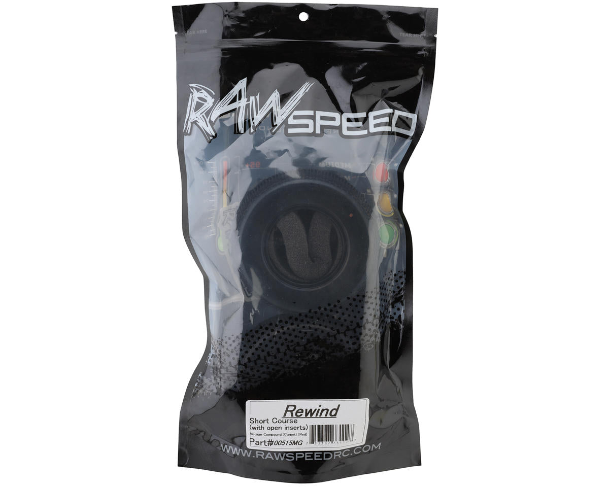 Raw Speed RC Rewind 1/10 Short Course Carpet Tires (2) (Medium)