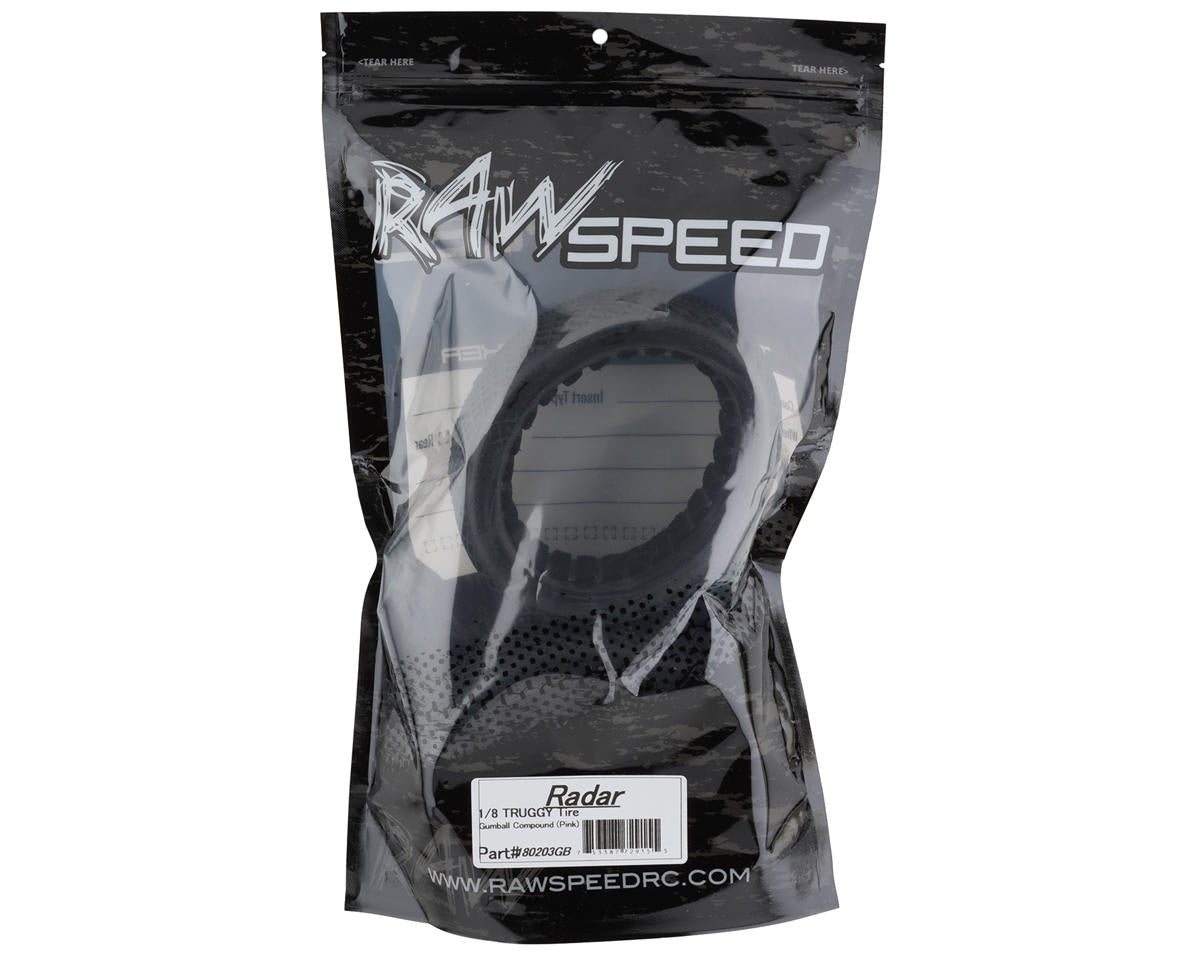 Raw Speed RC Radar 1/8 Off-Road Truggy Tires (2) (Gumball (Pink))