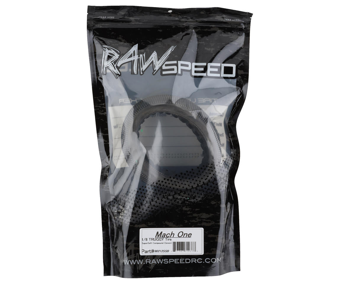 Raw Speed RC Mach One 1/8 Truggy Tires (2) (Super Soft)