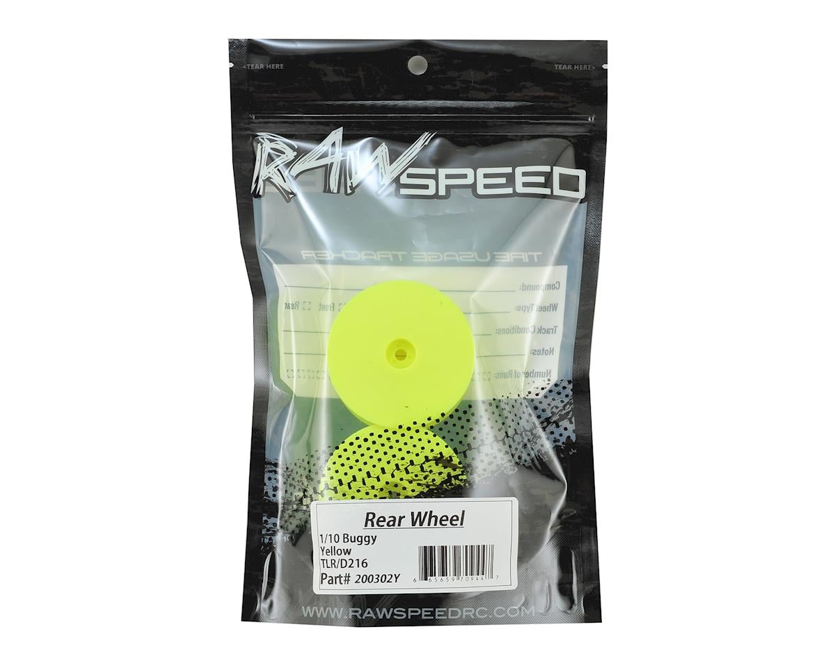 Raw Speed RC 2.2" 1/10 Buggy Rear Wheels (Yellow) (2) (TLR/D216)