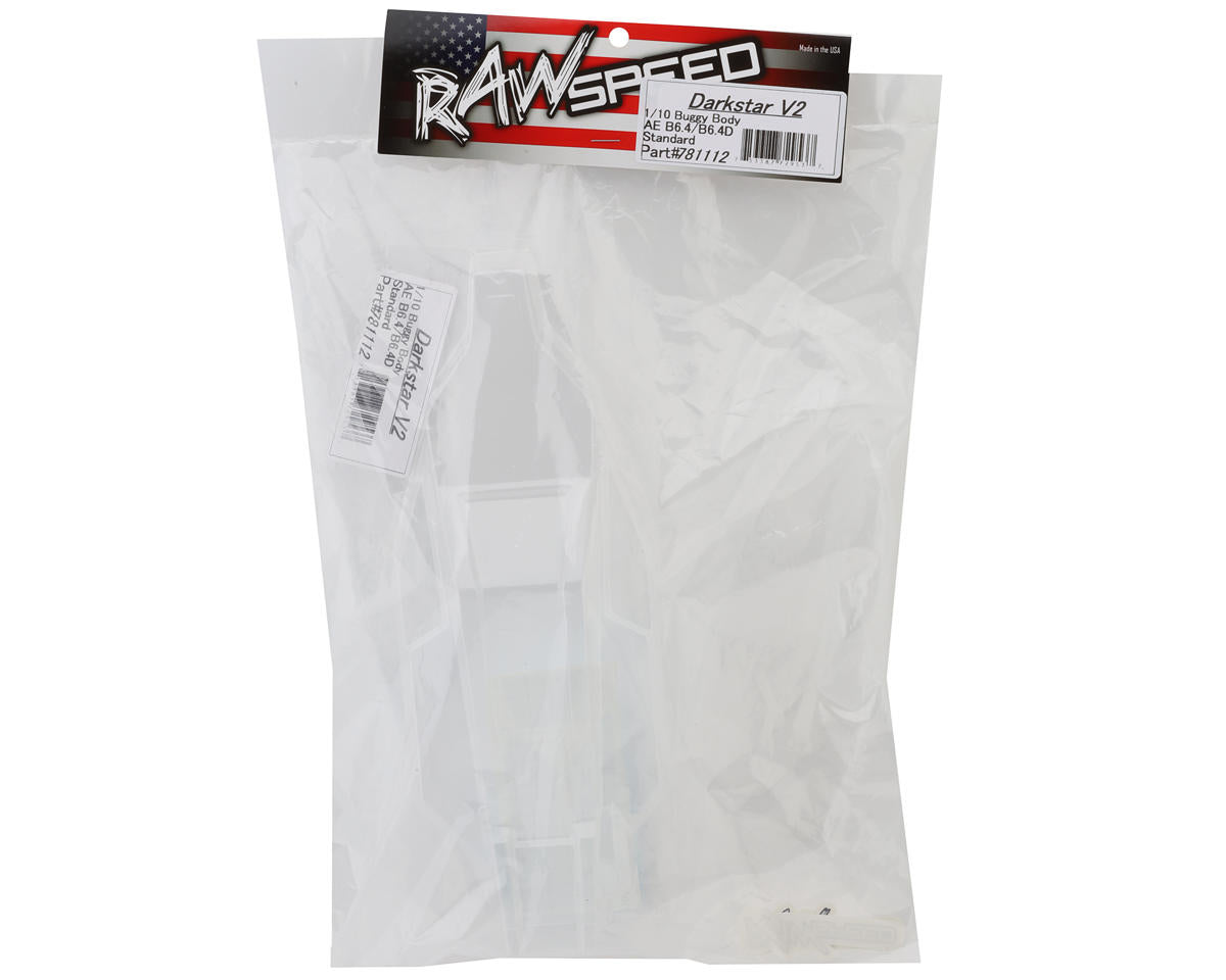Raw Speed RC AE B6.4/B6.4D Darkstar V2 1/10 2WD Buggy Body (Clear)