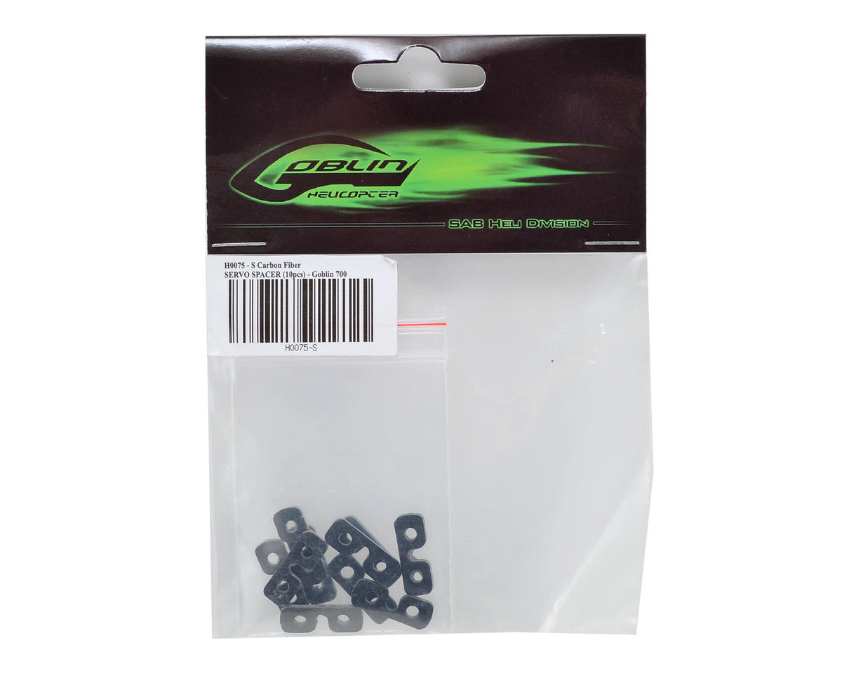SAB Goblin Carbon Fiber Standard Servo Spacer Set (10)