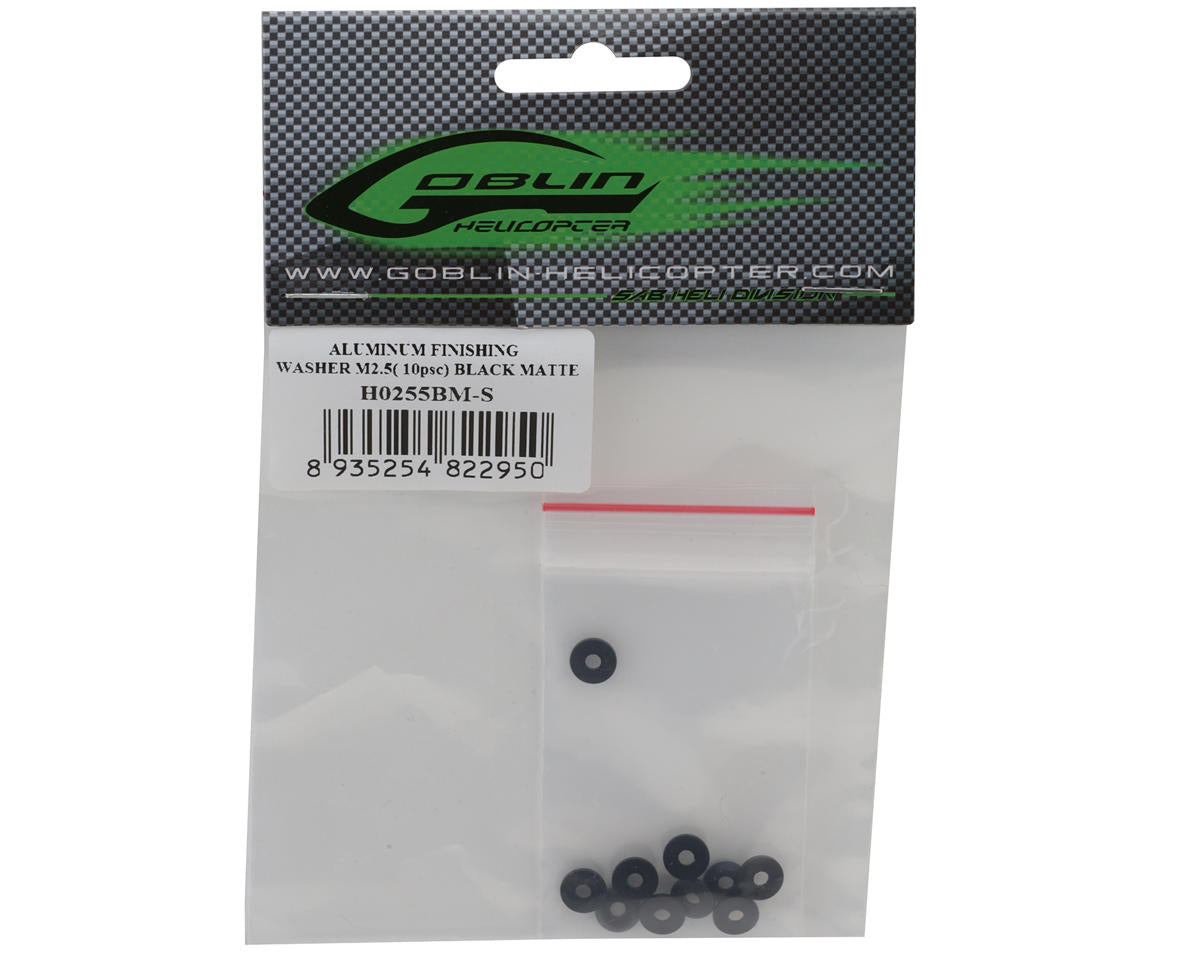 SAB Goblin 2.5mm Aluminum Finishing Washer (Black) (10)