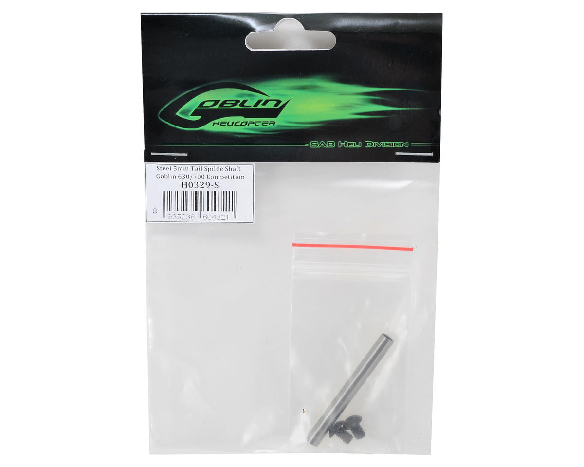 SAB Goblin Steel 5mm Tail Spindle Shaft