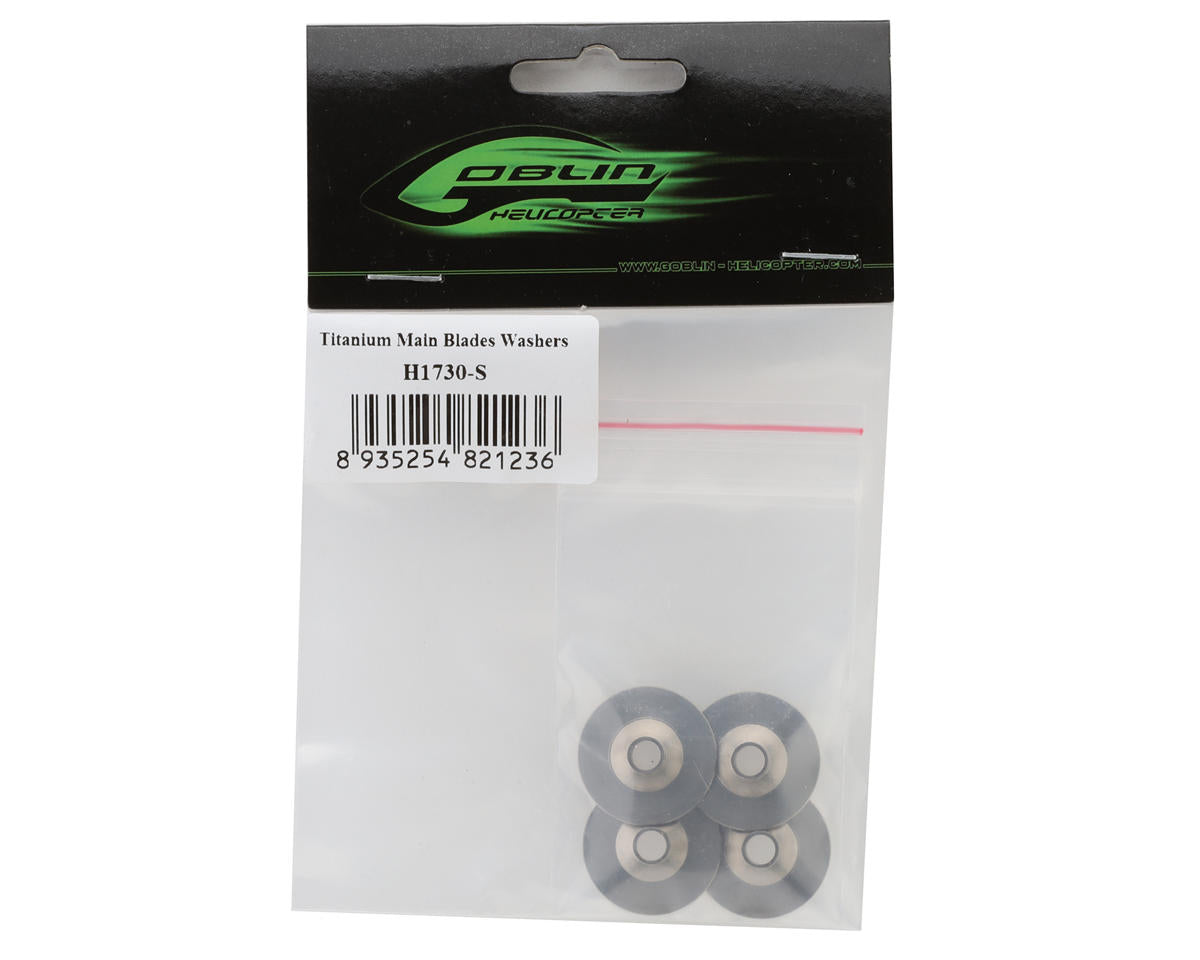 SAB Goblin Titanium Main Blade Washers (4) (ilGoblin Pro/Raw 700)