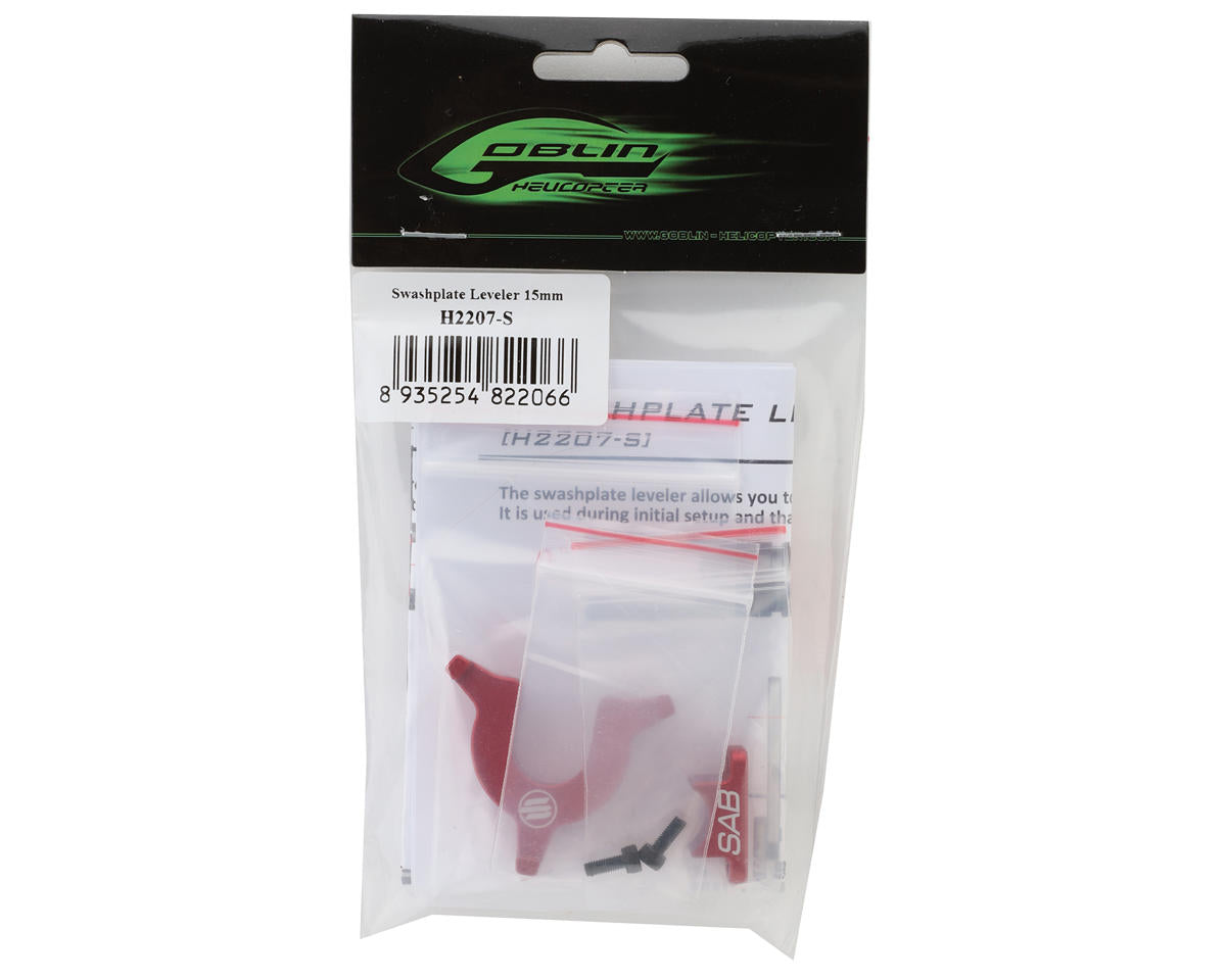 SAB Goblin 15mm Aluminum Swashplate Leveler (Red) (ilGoblin Pro/Raw 700)