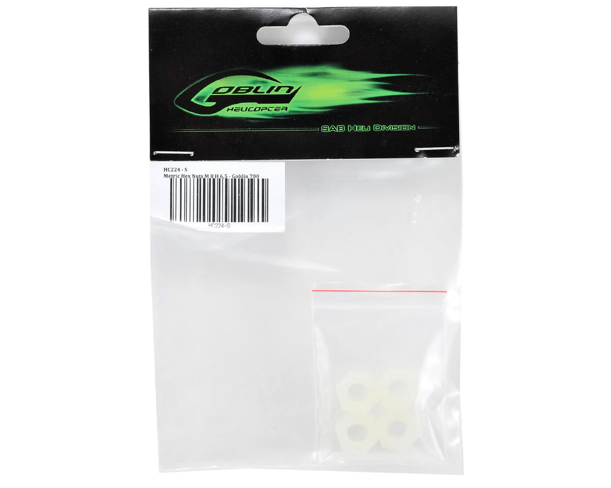 SAB Goblin 8mm Nylon Hex Nut (4)