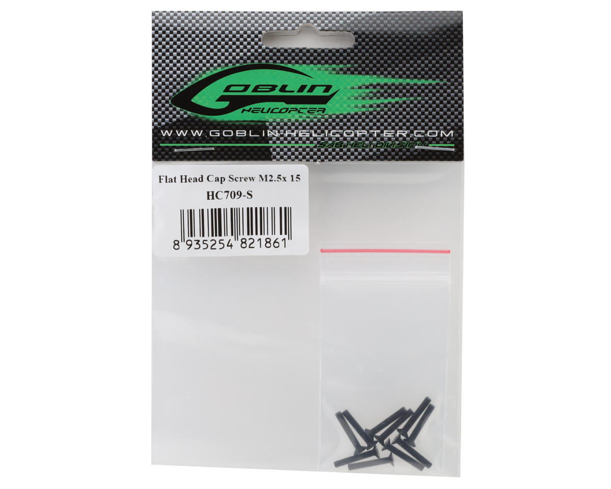 SAB Goblin 2.5x15mm Flat Head Hex Screws (10)