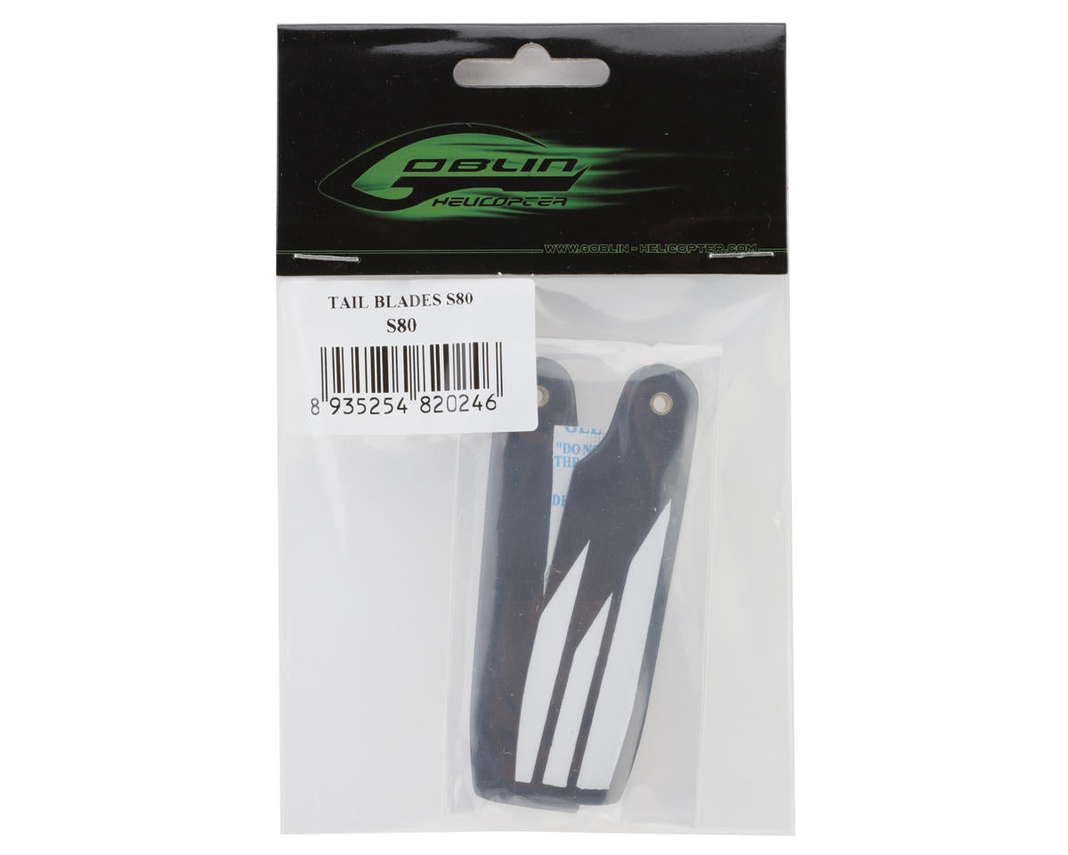 SAB Goblin S80 Carbon Fiber Tail Blades (Raw 500)