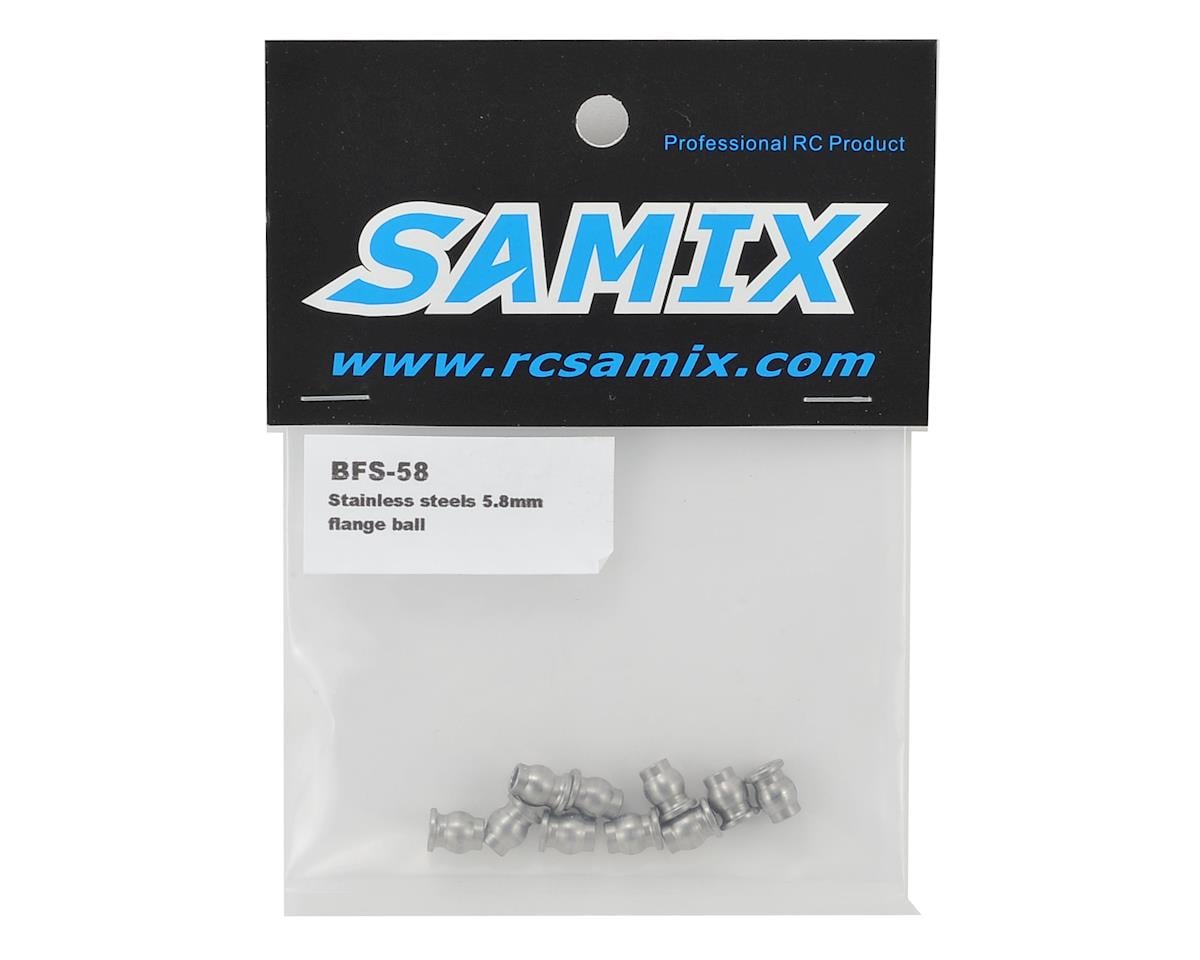 Samix Stainless Steel 5.8mm Flanged Pivot Ball (10)